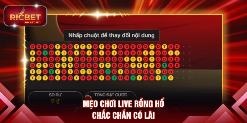 Mẹo chơi live Rồng Hổ chắc chắn có lãi